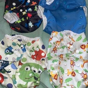 Bum Genius and unbranded Cloth Diaper Set